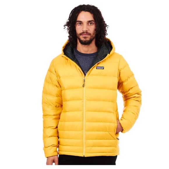 PATAGONIA MENS HI-LOFT DOWN SWEATER HOODY. L 600 DOWN 84902 DEADSTOCK SULFUR YEL - Picture 13 of 15